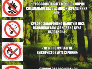 Зважаючи на підвищення температур - пам'ятаємо про правила поведінки в лісі!
