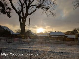 Прогноз погоди по Рівненській області на 27-29 грудня 2025 року