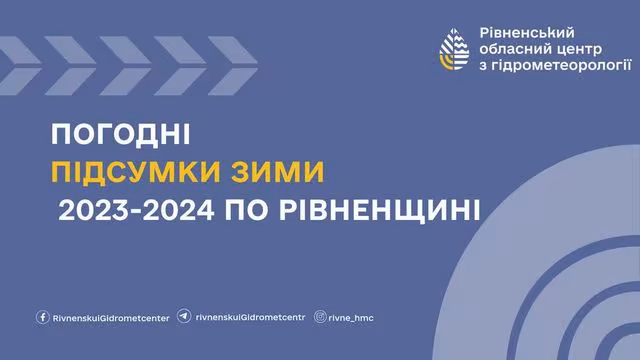 Погодні підсумки зими 2023-2024 рр на Рівненщині.